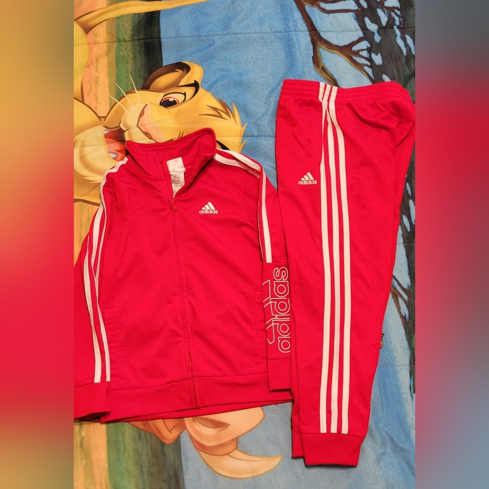 adidas Kids Matching Set in Red and White